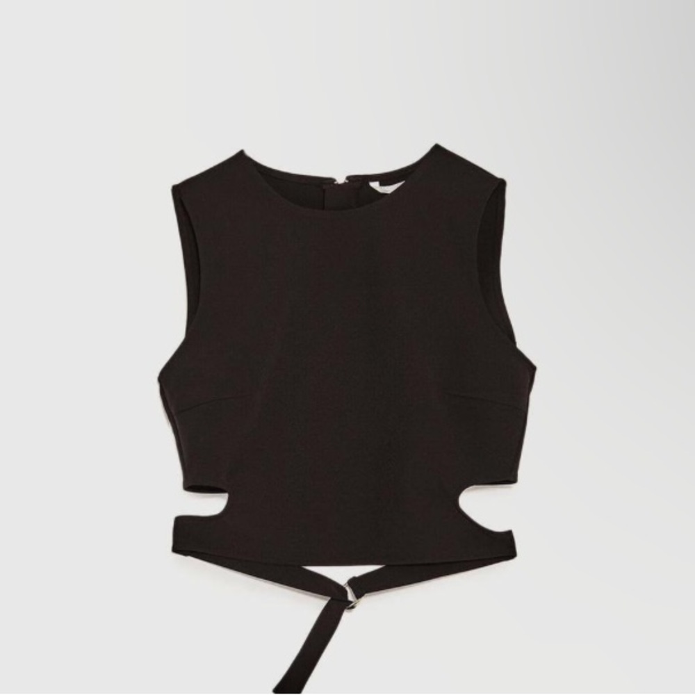 Zara Black Crop Top